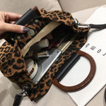 Load image into Gallery viewer, Women Leopard Luxury Handbags Designer With Handle Shoulder Bag
