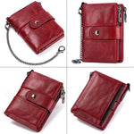 Load image into Gallery viewer, Anti-magnetic Tassel Leather Card Case Coin Purse
