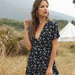 Load image into Gallery viewer, V-neck Bohemian Dress
