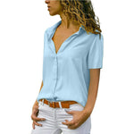 Load image into Gallery viewer, Ladies Casual Chiffon Solid T-Shirt
