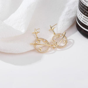 Saturn Gold Earrings