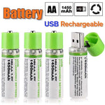 Load image into Gallery viewer, USB Rechargeable AA Batteries
