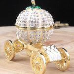 Load image into Gallery viewer, Pumpkin Carriage Rhinestones Jewelry Box
