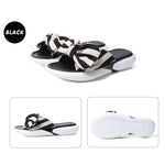 Load image into Gallery viewer, Fashion Open Toe Wedges Bowties Stripe Slides Slippers
