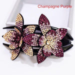 Load image into Gallery viewer, Rhinestone Double Flower Hair Clip
