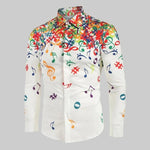 Load image into Gallery viewer, Colorful Music Notes Men&#39;s Shirt
