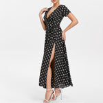 Load image into Gallery viewer, Belted Polka Dot Maxi Dress
