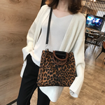 Load image into Gallery viewer, Women Leopard Luxury Handbags Designer With Handle Shoulder Bag
