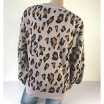 Load image into Gallery viewer, Women Long-sleeved Round Neck Solid Leopard Sweater
