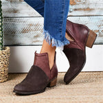 Load image into Gallery viewer, Women Patchwork Ankle Boots
