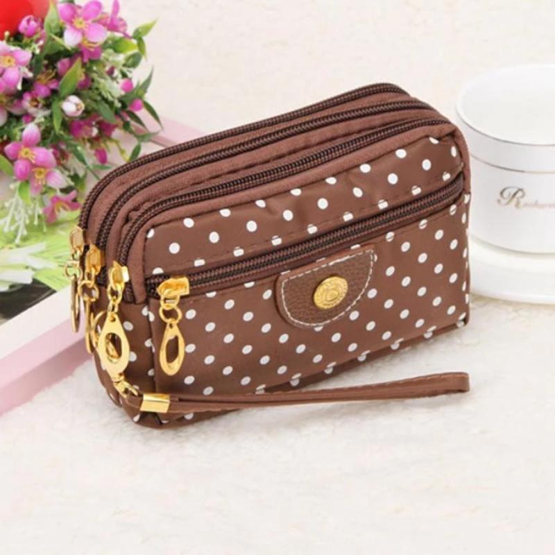 Ladies Coin Multilayer Mini Canvas Bag