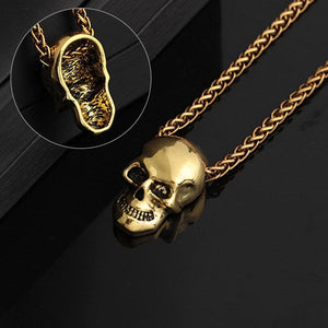 Halloween Punk Gothic Skull Head Pendant Necklace