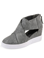 Load image into Gallery viewer, Women Spring Cut Out Ankle Boots Wedge Sneakers Plus Size Shoes
