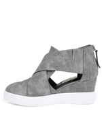 Load image into Gallery viewer, Women Spring Cut Out Ankle Boots Wedge Sneakers Plus Size Shoes
