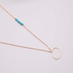 Load image into Gallery viewer, Women Fashion Plated Metal Chain Circle Lariat Long Necklace
