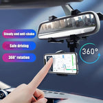 Load image into Gallery viewer, 🤳🏽Multifunctional 360 Rotatable Car Rearview Mirror Phone Holder
