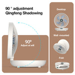 Load image into Gallery viewer, Portable Mini Desktop Fan, USB Rechargeable Adjustable Wall-Mount Fan
