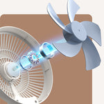 Load image into Gallery viewer, Portable Mini Desktop Fan, USB Rechargeable Adjustable Wall-Mount Fan
