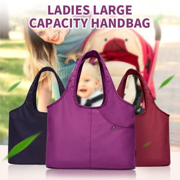 Ladies Large Capacity Handbag, Nylon Waterproof Shoulder Bag