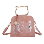 Load image into Gallery viewer, Crossbody Cat Pattern Handbag
