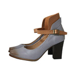 Load image into Gallery viewer, Women Mid Block Heel Mary Jane Strap Dolly Shoes
